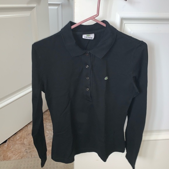 Lactose - long sleeve black button-up top - Picture 2 of 3